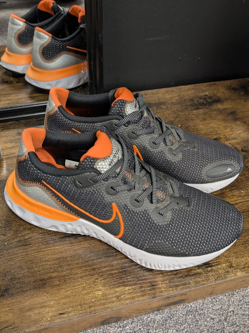Nike Men's Black and Orange Athletic Running Shoes - Picture 1 of 11